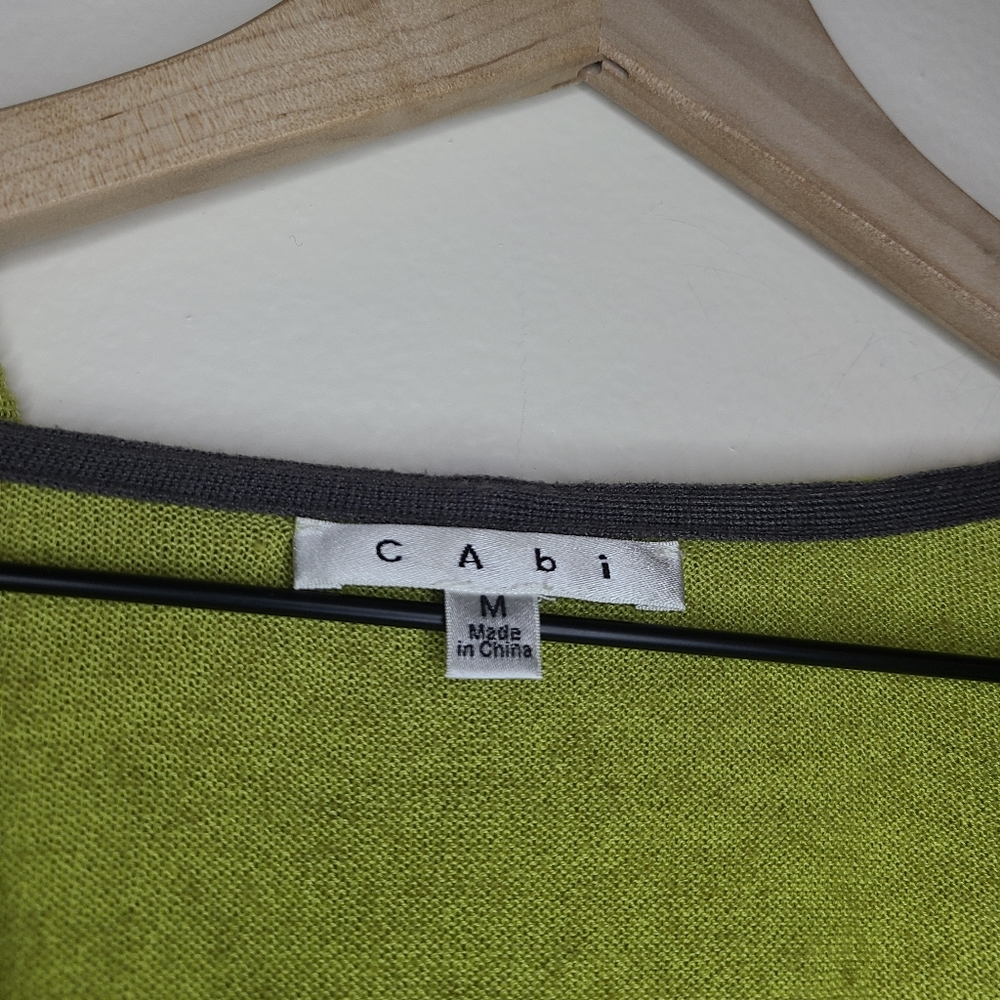 cabi lime green single button hooded cardigan - Picture 3 of 8